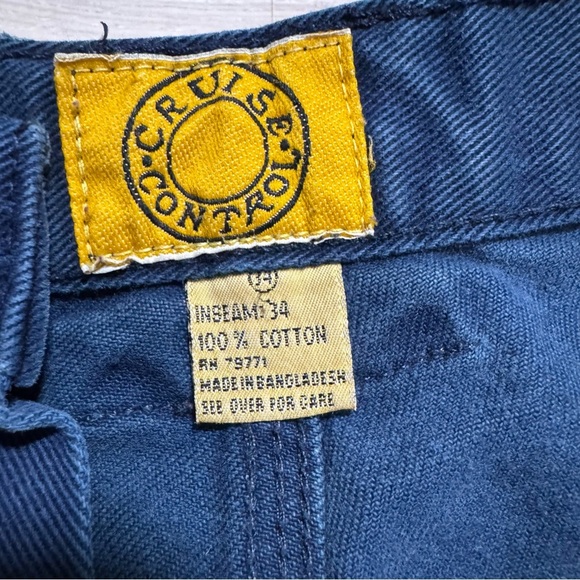 Cruise Control Jeans 32x34 Navy Blue Denim Pants Embroidered Logo Streetwear - Picture 3 of 13